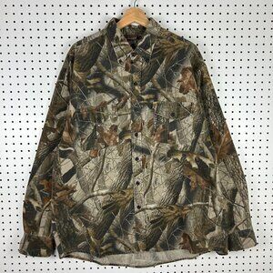 Realtree Hardwoods Camo Long Sleeve Size XL Button Up Shirt Hunting‎ Vintage 90s